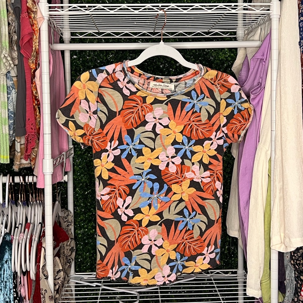 Free People Floral Tshirt XS